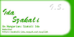 ida szakali business card